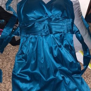 SNAP blue dress with pockets!